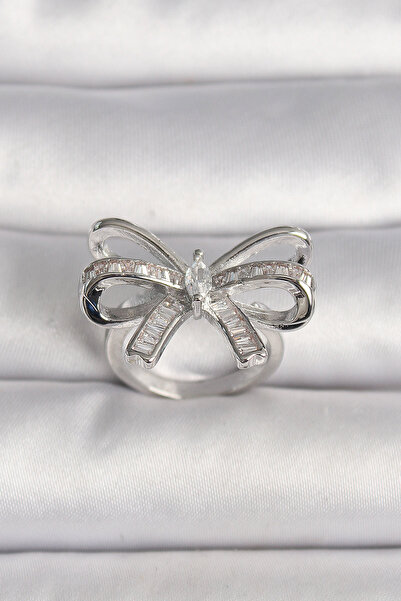 Beta Moda Hub Brass Silver Color Adjustable Zircon Stone Ribbon Model Women's...