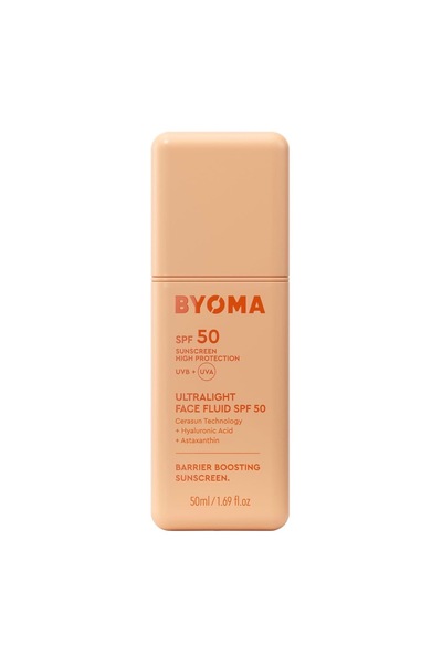 BYOMA Ultralight Face Fluid Spf 50 Facial Sunscreen 50 ml Light Texture Moist...