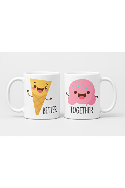 Beta Moda Hub Better Together Double Mug Model 203 Lover's Cup Special Design...