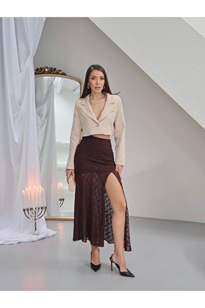 Rouge basıc Lace Skirt