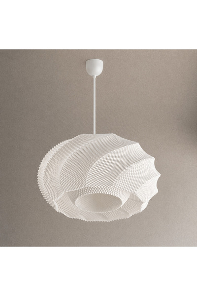 FMA Ofelia Beyaz Modern Dokulu, Pinterest Tarzı Özel Tasarım Sarkıt Avize - E27