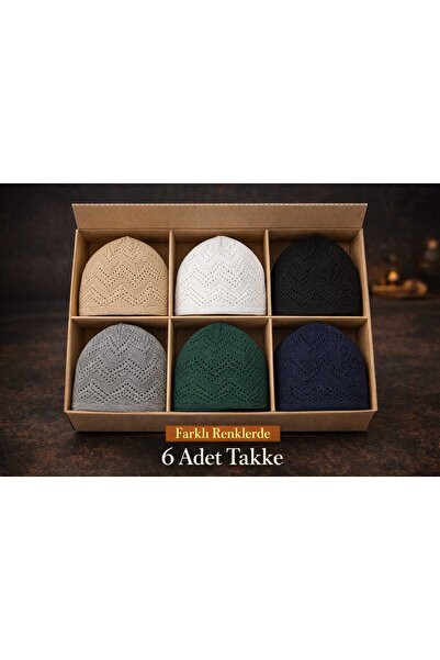 Takke ® Vezin Serisi 6’lı Seti – Nefes Alan Örme, Premium Desenli, Farklı Ren...