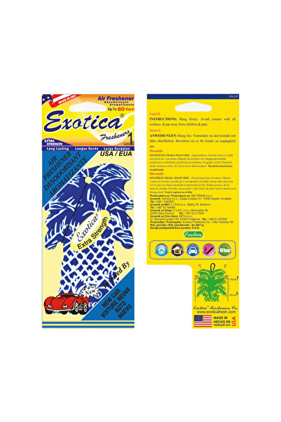 Exotica Fresheners Palm Tree New Car Oto Asma Koku (Made In Usa)