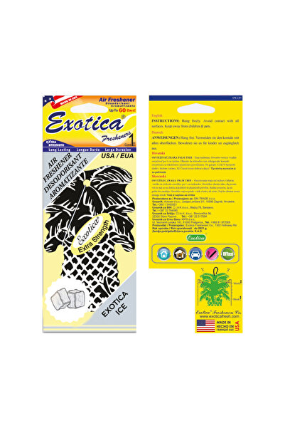 Exotica Fresheners Palm Tree Ice Oto Asma Koku (Made In Usa)