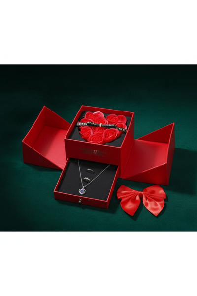 Pravalia Magica Eternal Blossom Gift Arrangement - Box with Soap Roses and Je...
