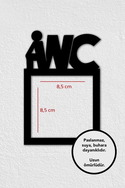 To Design Lab Ornament decorativ pentru priză cu tematică WC (Compatibil cu rama prizei de 8,5x8,5 CM)