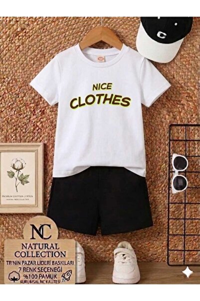 Nice Clothes TRIUNGRĂ ȘI PANTALONI SCURȚI DE VARĂ PENTRU COPII UNISEX (IMPRIM...