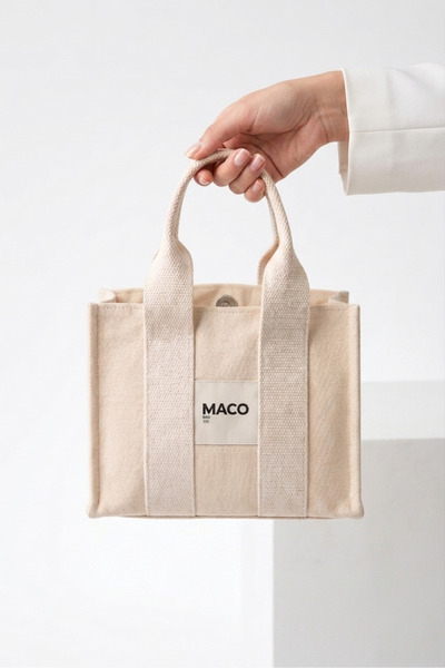 Maco collection Minimal Bej Tote Çanta