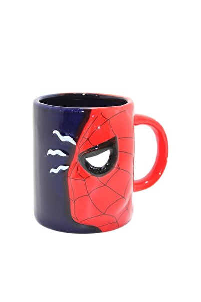 CAVAŞ sun hat 3D Spiderman Design Porcelain Mug Cup Product Dimensions; 10*8 cm