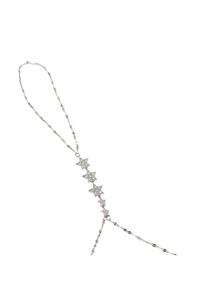 Güler Yüzlü Silver Steel Strainer Star Shahmeran White