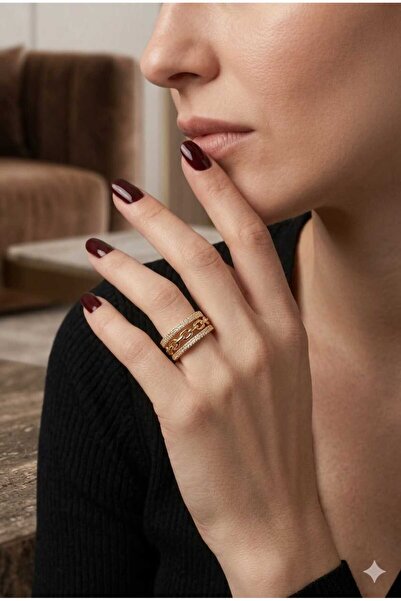 TLSMACCESORIES XUPING ÇELİK YÜZÜK GOLD 7-NUMARA