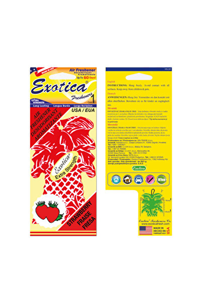 Exotica Fresheners Palm Trees Strawberry Oto Asma Koku (Made In Usa)