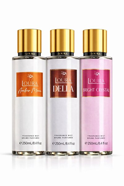 Loura Cosmetic Σετ Λούρα Μίστ Σώματος 3x250ml Σπρέι Κορπ Φέμει Άμπερ Μουν Ντέ...