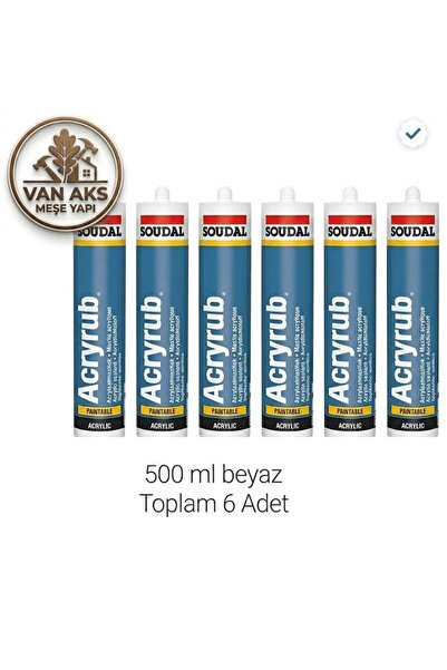 Van Aks Meşe Yapı Akrilik Mastik Vizon ( Kum Beji - Trompet Gri ) Renk 500 ml...