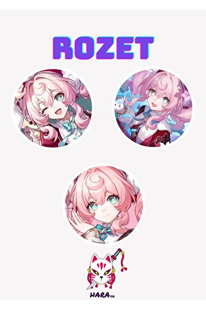 Hara Company Honkai Star Rail Oyunu Hyacine Oyun Rozet Seti 3’lü