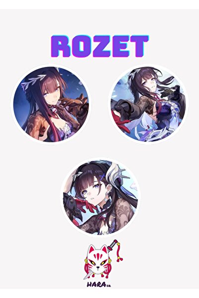 Hara Company Honkai Star Rail Oyunu Hysilens Oyun Rozet Seti 3’lü