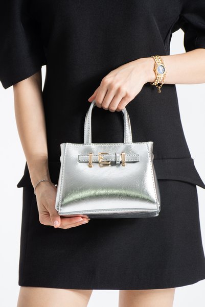 DEV 3 ADAM Women's Crossbody and Shoulder Bag with Silver Belt Detail