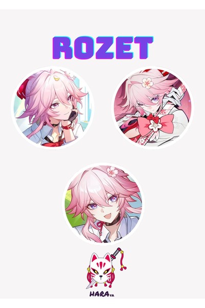 Hara Company Honkai Star Rail Oyunu Evanescia Oyun Rozet Seti 3’lü