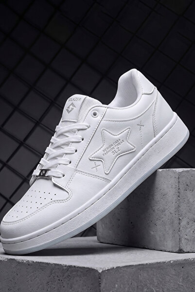 SOLAZER Women's Casual Sneaker White Sports Shoes