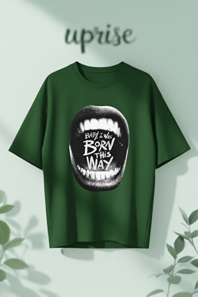 Vordevia Μπλουζάκι  "Baby I Was Born This Way " με στάμπα, βαμβακερό, oversized