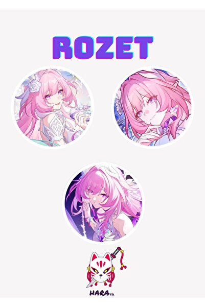 Hara Company Honkai Star Rail Oyunu Cyrene Oyun Rozet Seti 3’lü