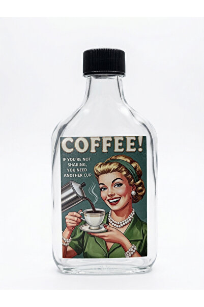 Vermeer COLD BREW CAM ŞİŞE VİNTAGE TASARIM ETİKET KAHVE ŞİŞESİ 4 ADET