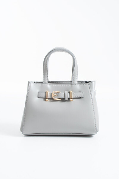 DEV 3 ADAM Gray Belt Detailed Women's Crossbody and Shoulder Bag