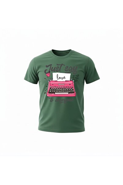 URBANTRENDSTORE Unisex Love Oversize Fit Άνετο Φαρδύ T-shirt Καθημερινό μπλου...