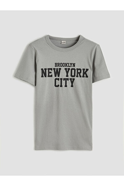 LC Waikiki RMZ GİYİM FARKIŞİLLİGĂ ZERO Roba Yaka New York Tricou cu imprimeu ...