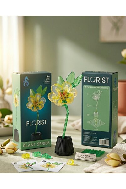 Parnevu Florist Michelia Figo Yapım Seti – Dekoratif Şeffaf Çiçek Tasarımı Le...