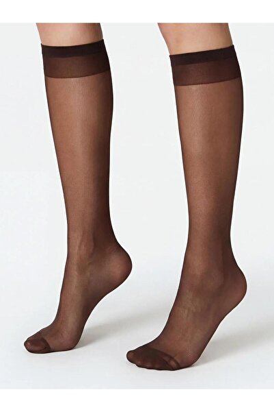 LC Waikiki Γυναικείες κάλτσες 15 Denier πάνω από το γόνατο, σετ 2 τεμαχίων (S6)