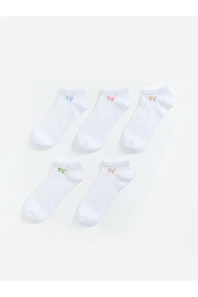 LC Waikiki Γυναικείες κάλτσες μποτάκια με σχέδιο φιόγκου, σετ 5 τεμαχίων (S6)