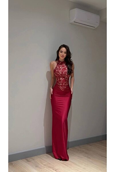 zoezoe Δαντελένιο διαφανές φόρεμα με ανοιχτή πλάτη