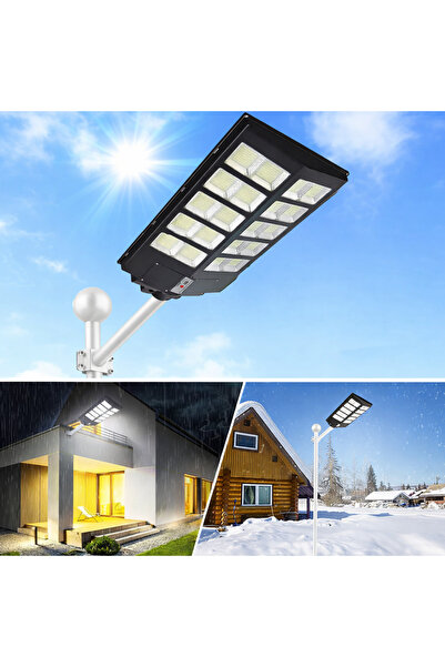 LİNALP Solar Sokak Lambasi LED Sensorlu IP65 Bahce Dis Mekan Guvenlik Aydinla...
