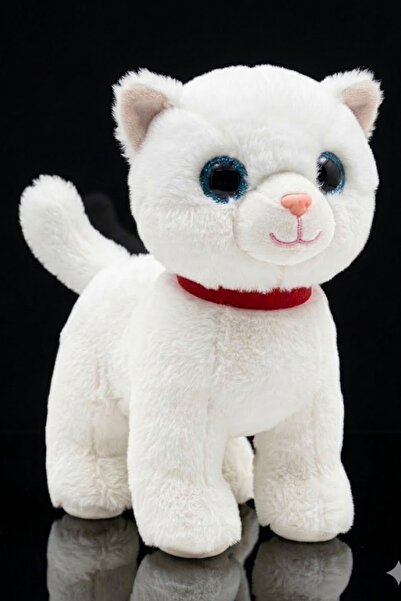 viyolmarketim Sesli Miyavlayan Peluş Kedi 25 cm – Kahverengi Yumuşak Peluş Oy...