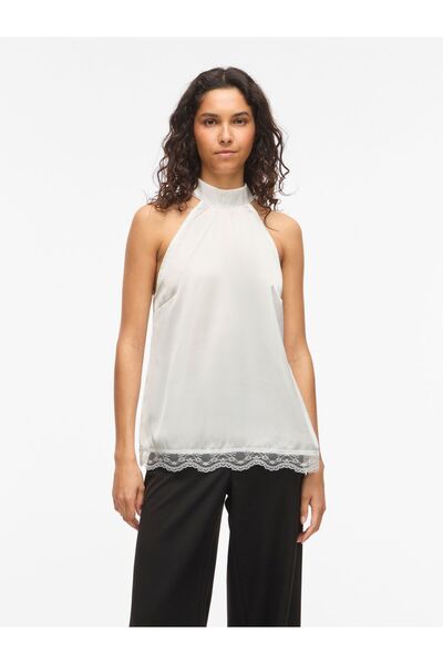 VILA Neckholder-Top VISOFIE Spitzen