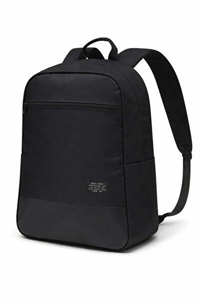 the modawest Rucsac negru pentru laptop cu 2 compartimente, fermoar impermeab...