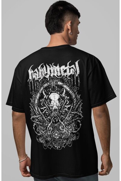 SEVBANO Tricou oversize unisex cu imprimeu pe spate BabyMetal Rock Metal Musi...