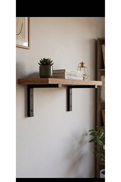 ISDA HOME Modern Şık Çelik Raf Ayağı - 2'li Takım - Sağlam Siyah L Braket (Ra...