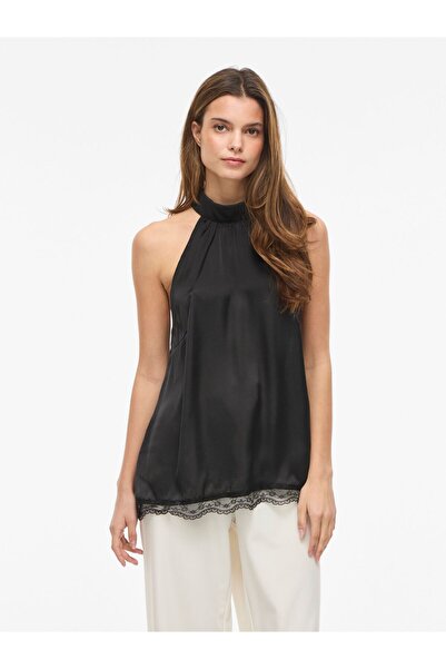 VILA Neckholder-Top VISOFIE Spitzen