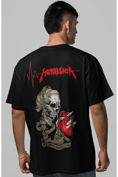 SEVBANO Μπλουζάκι Unisex Oversize με στάμπα στην πλάτη του συγκροτήματος Meta...