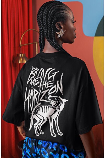 SEVBANO Tricou oversize unisex cu imprimeu pe spate Bring Me The Horizon Rock...