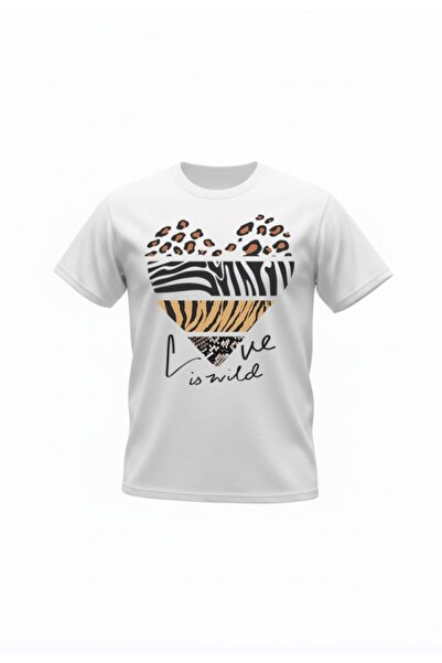 URBANTRENDSTORE Unisex Heart Love Leopard Pattern Oversize Fit Άνετο φαρδύ φα...
