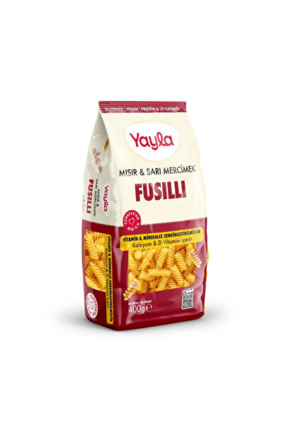 Yayla Glutensiz Mısır ve Sarı Mercimek Fusilli Makarna 400 g