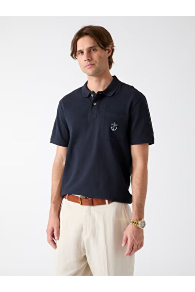 Guess Ss Pkt Washed Embro Men's Polo