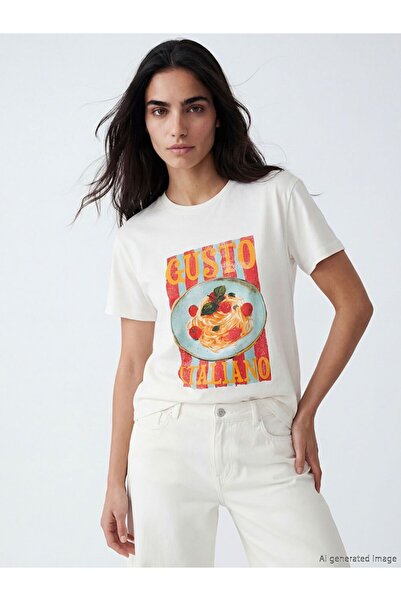 LC Waikiki Lcw Vision Crew Neck Printed Women's T-Shirt