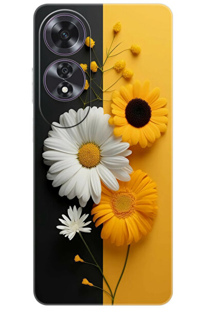 Ceppare Oppo A60 (CPH2631) Uyumlu Kılıf Desen Baskılı Silikon Papatya Serisi ...