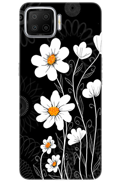 Ceppare Oppo A73 (CPH2095) Uyumlu Kılıf Desen Baskılı Silikon Papatya STK:693...