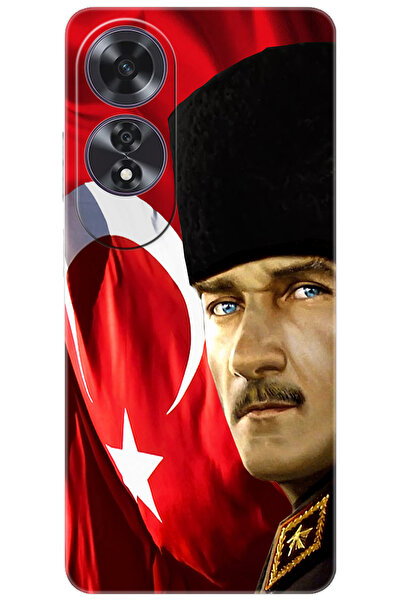 Ceppare Oppo A60 (CPH2631) Uyumlu Kılıf Desen Baskılı Silikon Atatürk ve Türk...