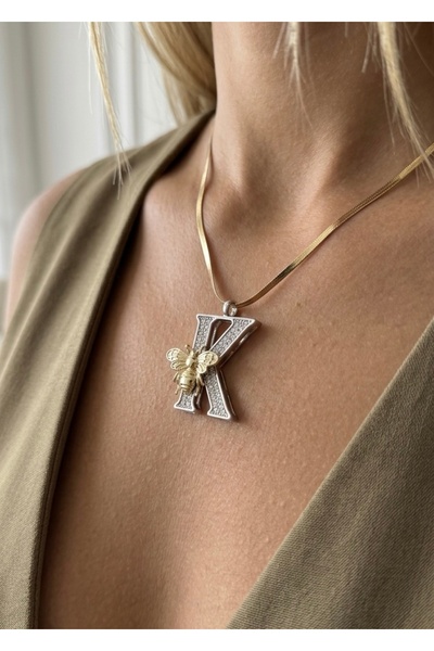 İNN JEWELLERY 316L Steel Necklace, Tarnish-Resistant, with Hypoallergenic K L...